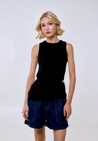 Mossimo Women's Black Halter Tank Top