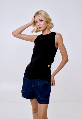 Mossimo Women's Black Halter Tank Top