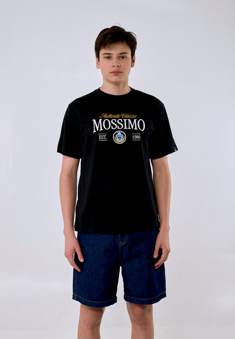 Mossimo Men's Black Authentic Classic 1986 Graphic Comfort Fit Tee