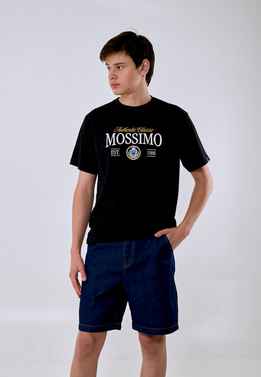 Mossimo Men's Black Authentic Classic 1986 Graphic Comfort Fit Tee