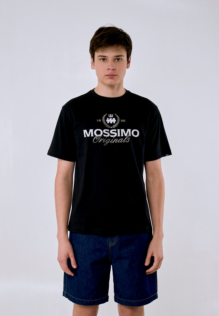 Mossimo Men's Black Metallic Logo Comfort Fit Tee