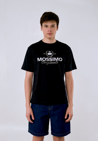 Mossimo Men's Black Metallic Logo Comfort Fit Tee
