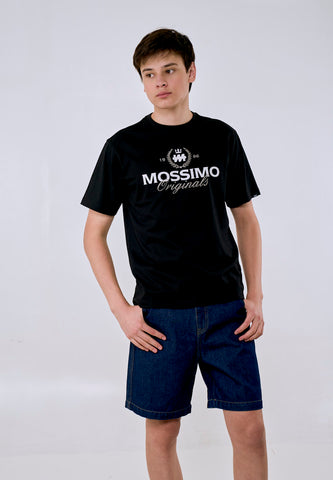 Mossimo Men's Black Metallic Logo Comfort Fit Tee
