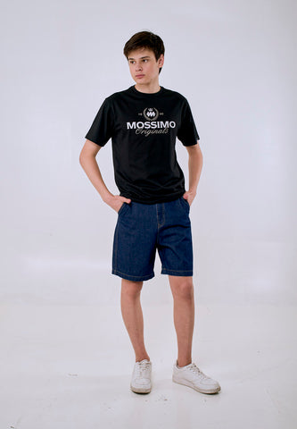 Mossimo Men's Black Metallic Logo Comfort Fit Tee