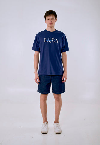 Mossimo Men's Navy LA/CA Graphic Comfort Fit Tee