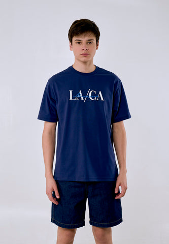 Mossimo Men's Navy LA/CA Graphic Comfort Fit Tee
