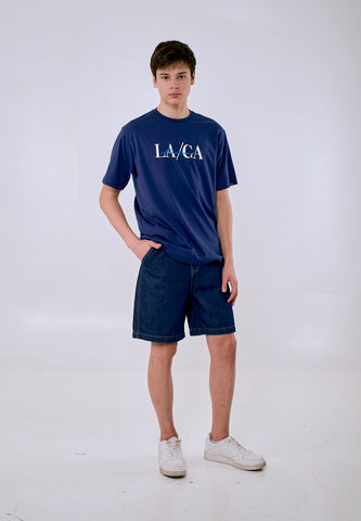 Mossimo Men's Navy LA/CA Graphic Comfort Fit Tee