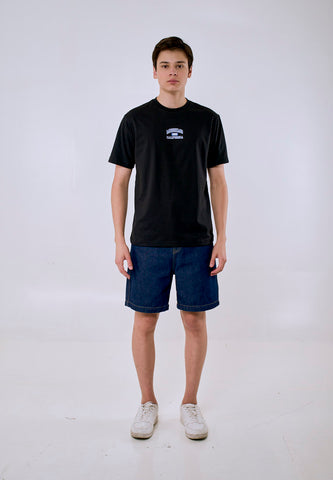 Mossimo Men's Black Metallic 1986 Urban Fit Tee
