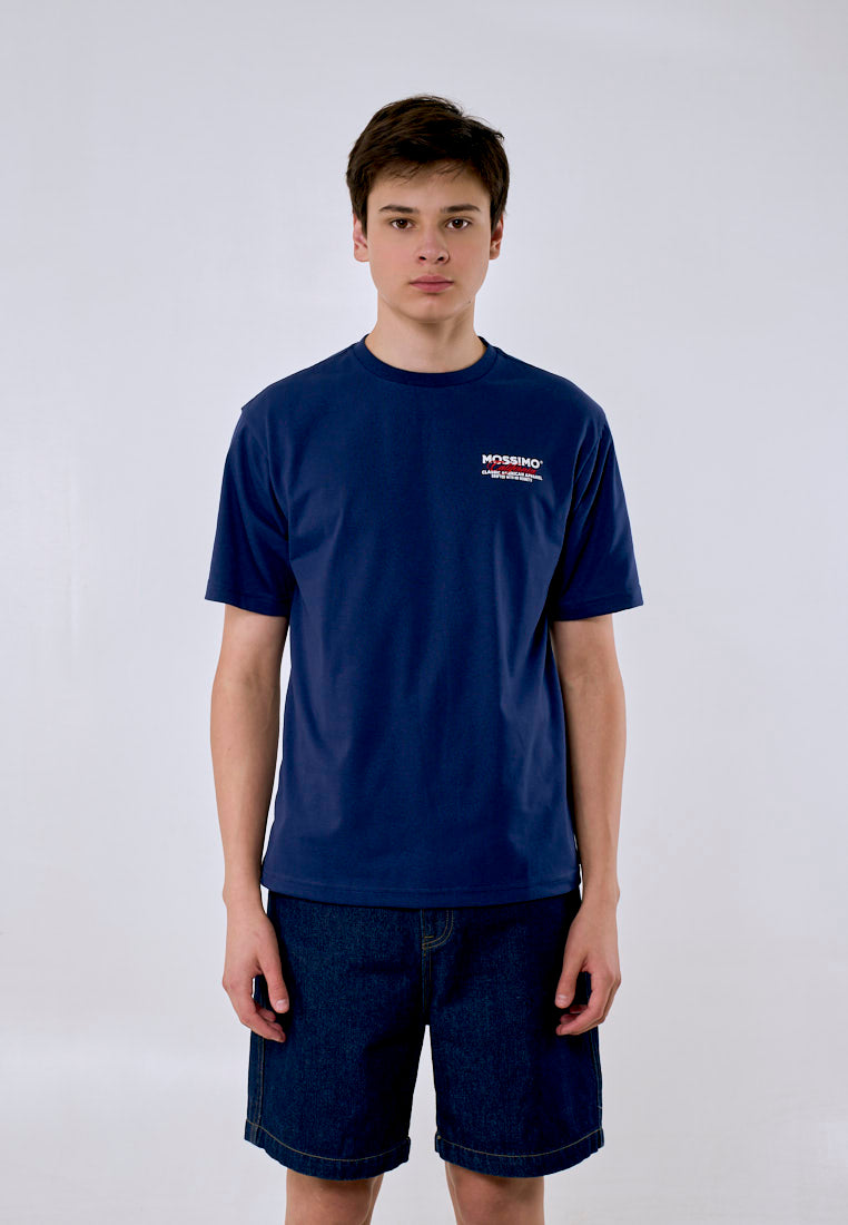 Mossimo Men's Navy Basic Logo Comfort Fit Tee