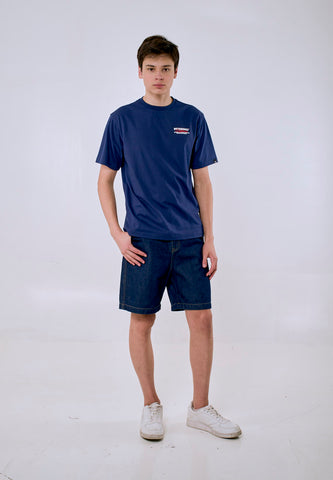 Mossimo Men's Navy Basic Logo Comfort Fit Tee