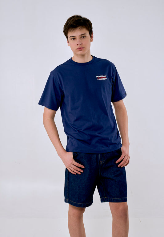 Mossimo Men's Navy Basic Logo Comfort Fit Tee