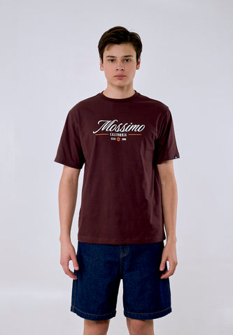 Mossimo Men's Brown Embossed Logo Comfort Fit Tee