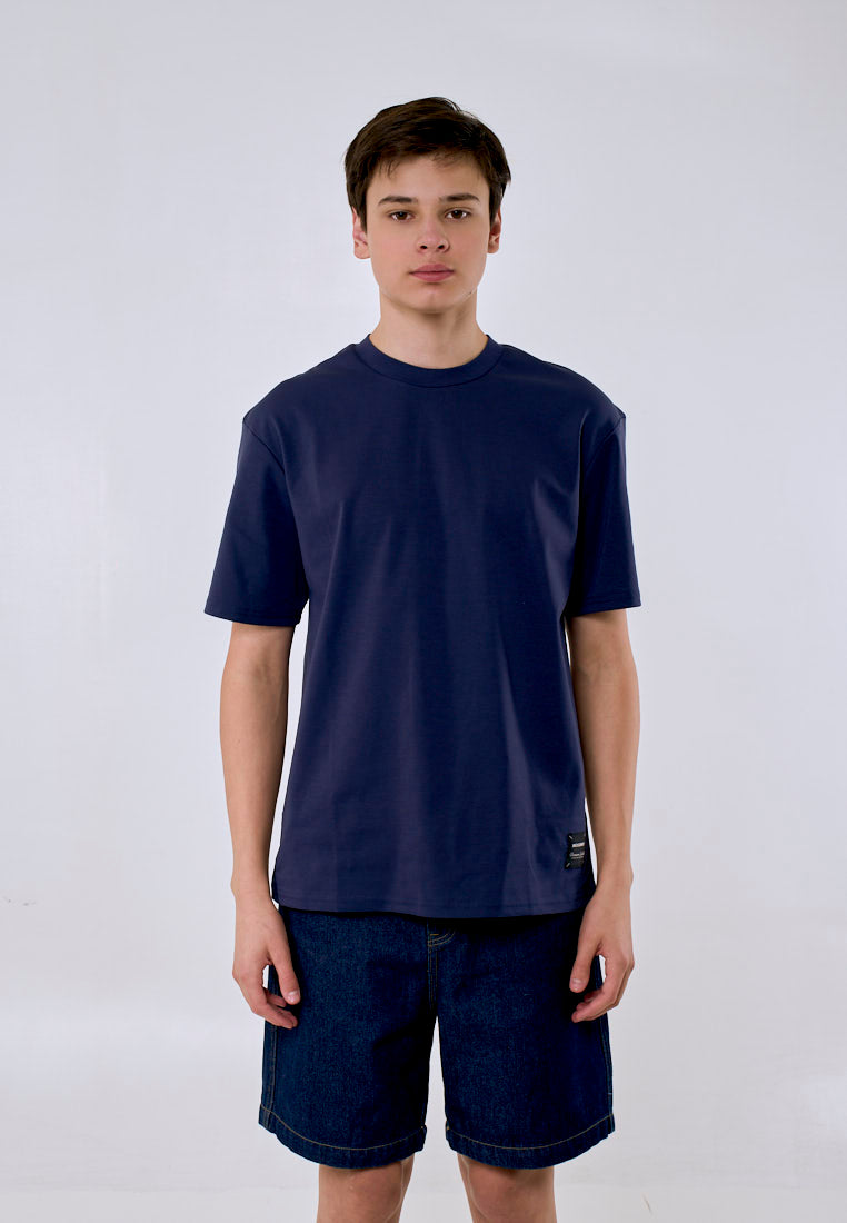Mossimo Albie Navy Blue Regular Fit Tee Premium Round Neck For Men
