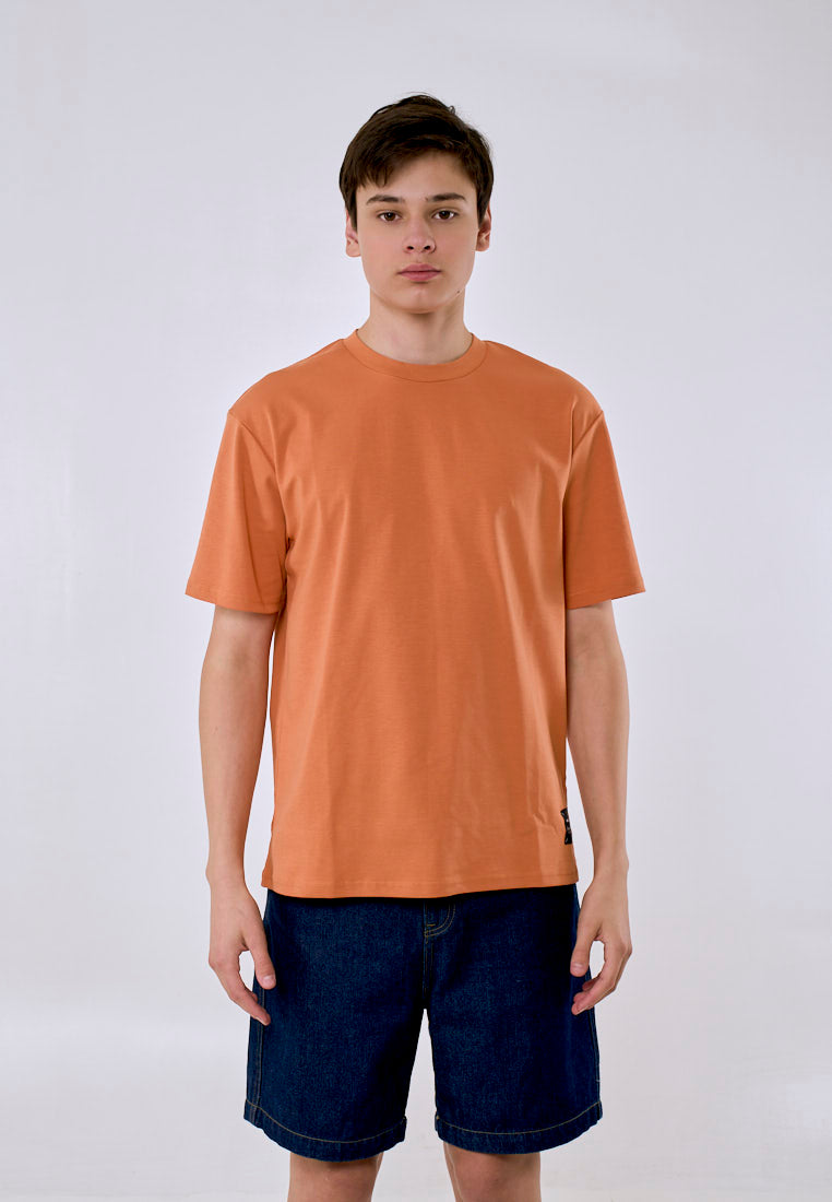 Mossimo Albie Orange Regular Fit Tee Premium Round Neck For Men