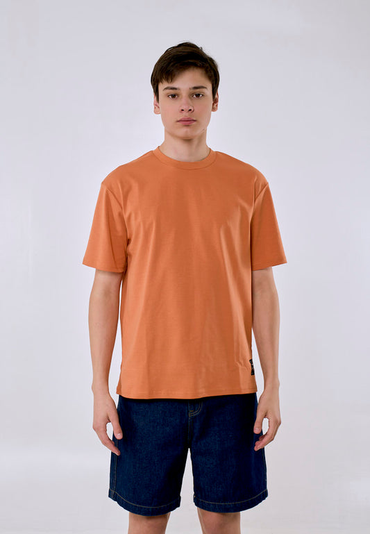 Mossimo Albie Orange Regular Fit Tee Premium Round Neck For Men