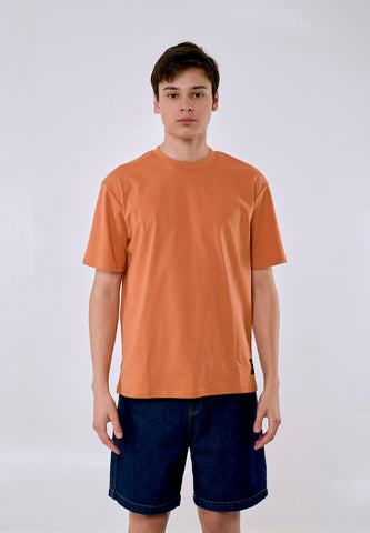 Mossimo Albie Orange Regular Fit Tee Premium Round Neck For Men