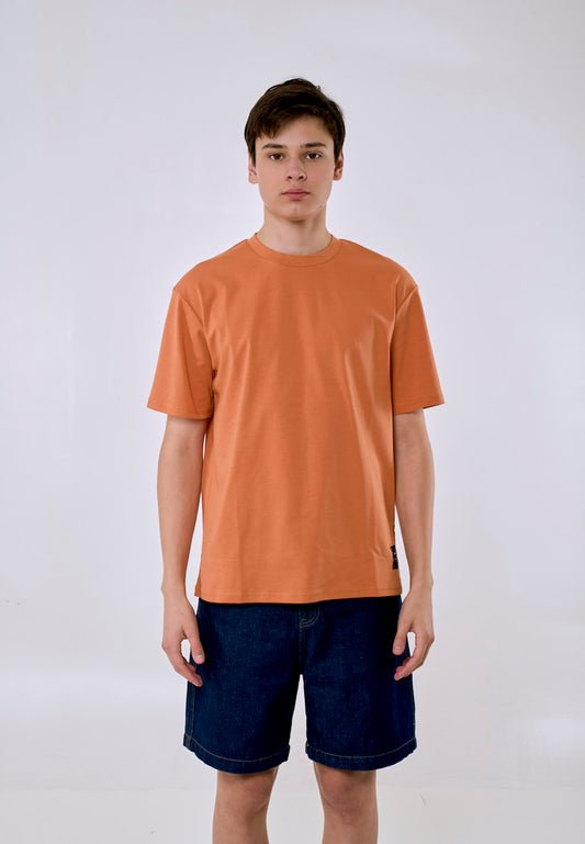 Mossimo Albie Orange Regular Fit Tee Premium Round Neck For Men