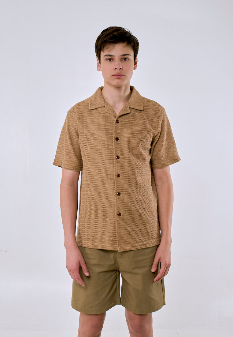 Mossimo Men's Khaki Fashion Boxy Polo Shirt