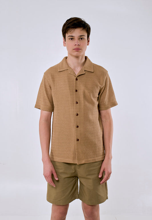 Mossimo Men's Khaki Fashion Boxy Polo Shirt
