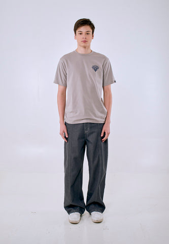 Mossimo Men's Ash Gray 1986 CA Small Graphic Classic Fit Tee