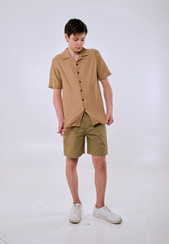 Mossimo Men's Khaki Fashion Boxy Polo Shirt