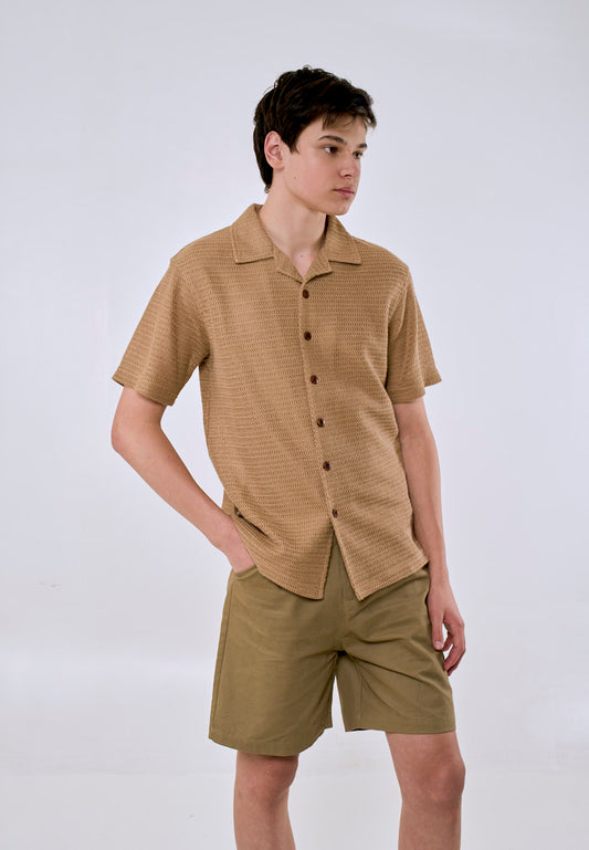 Mossimo Men's Khaki Fashion Boxy Polo Shirt