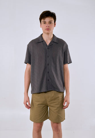 Mossimo Men's Dark Gray Boxy Polo Shirt