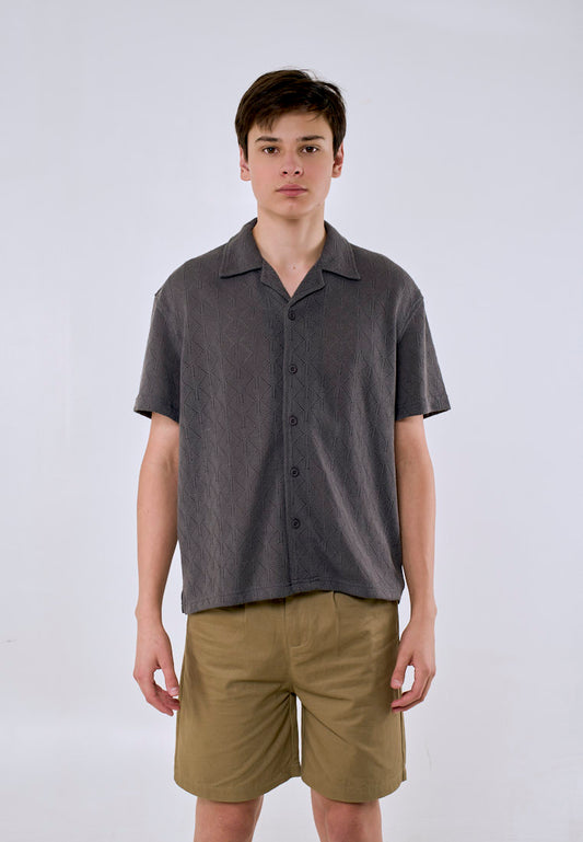Mossimo Men's Dark Gray Boxy Polo Shirt