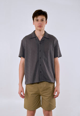 Mossimo Men's Dark Gray Boxy Polo Shirt