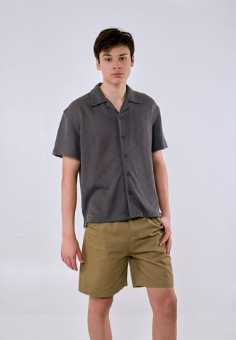 Mossimo Men's Dark Gray Boxy Polo Shirt