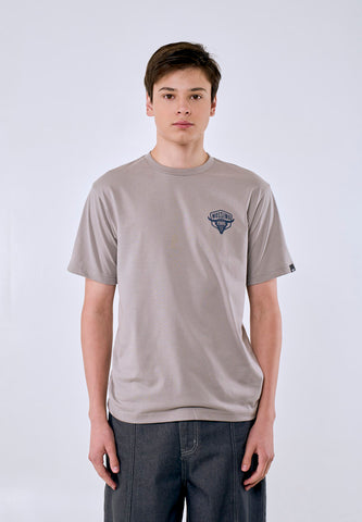 Mossimo Men's Ash Gray 1986 CA Small Graphic Classic Fit Tee
