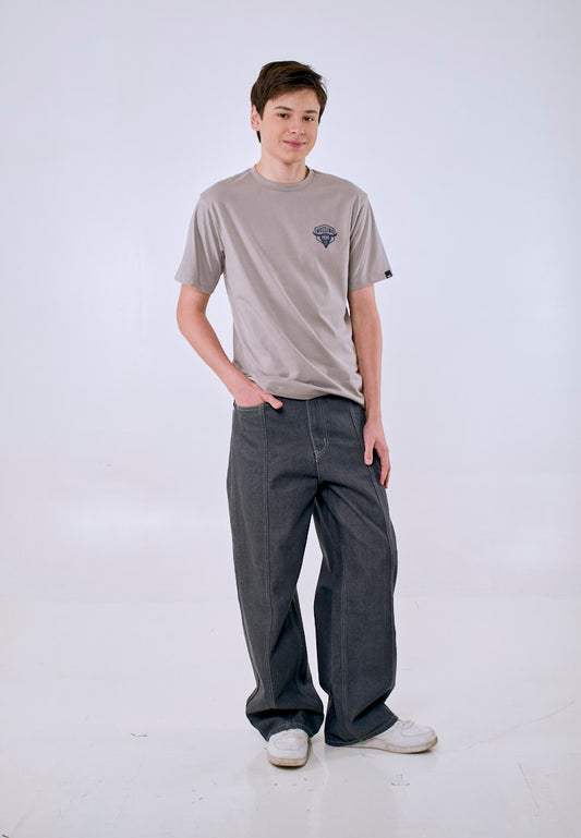 Mossimo Men's Ash Gray 1986 CA Small Graphic Classic Fit Tee