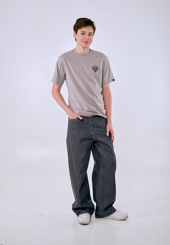 Mossimo Men's Ash Gray 1986 CA Small Graphic Classic Fit Tee