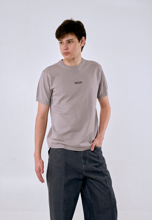 Mossimo Men's Gray 3D Embroidered Logo Fashion Classic Top