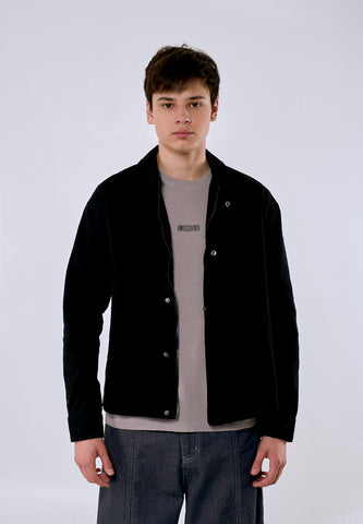 Mossimo Men's Black Patch Logo Modified Boxy Fit Jacket