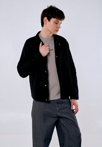 Mossimo Men's Black Patch Logo Modified Boxy Fit Jacket