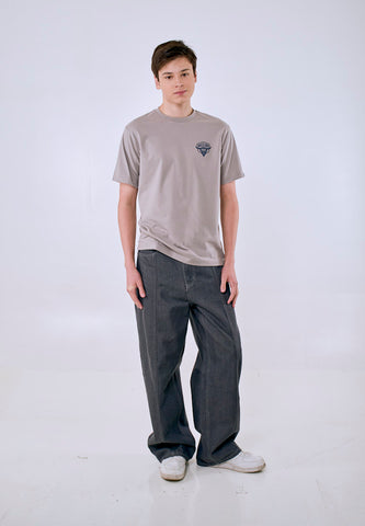 Mossimo Men's Ash Gray 1986 CA Small Graphic Classic Fit Tee