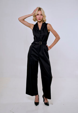 Mossimo Women's Black Belted Jumpsuit