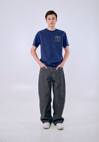 Mossimo Men's Navy Varsity 86 Graphic Comfort Fit Tee