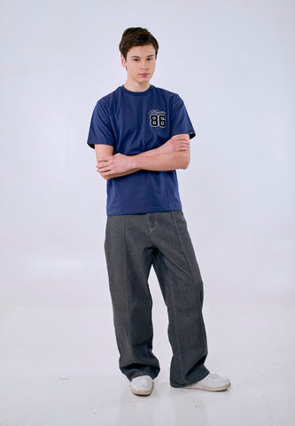 Mossimo Men's Navy Varsity 86 Graphic Comfort Fit Tee