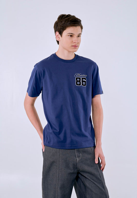 Mossimo Men's Navy Varsity 86 Graphic Comfort Fit Tee