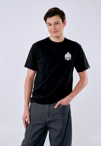 Mossimo Men's Black Small Logo Comfort Fit Tee w/ Back Print