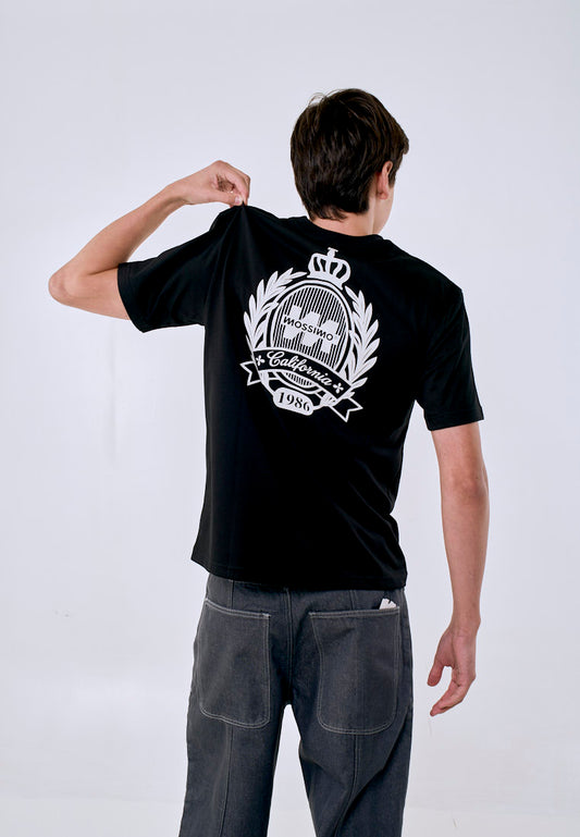 Mossimo Men's Black Small Logo Comfort Fit Tee w/ Back Print