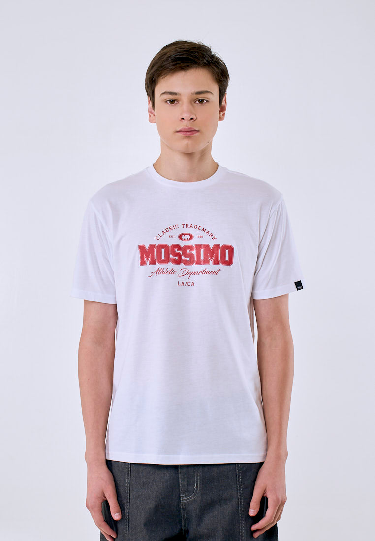 Mossimo Men's White Atlethic Dept Graphic Classic Fit Tee