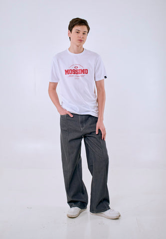 Mossimo Men's White Atlethic Dept Graphic Classic Fit Tee