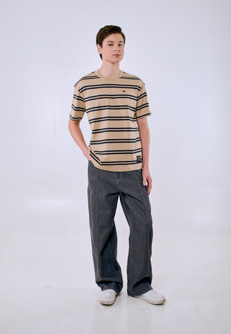 Mossimo Men's Stripes w/ Embroidery Logo Regular Fit Tee
