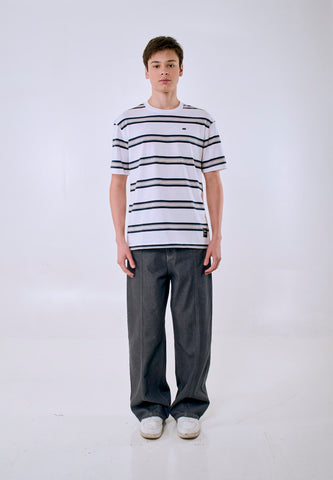 Mossimo Men's Stripes w/ Embroidery Logo Regular Fit Tee