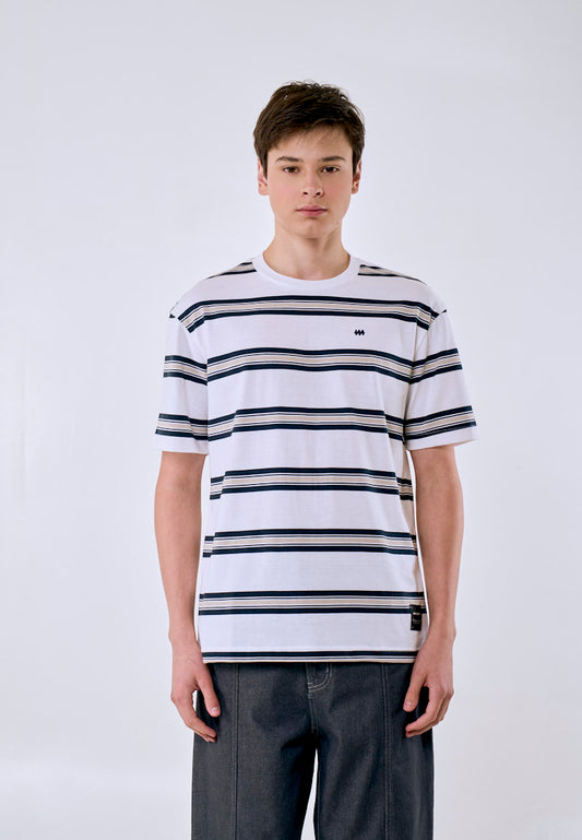 Mossimo Men's Stripes w/ Embroidery Logo Regular Fit Tee