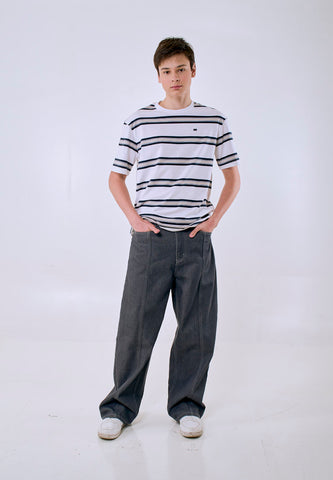 Mossimo Men's Stripes w/ Embroidery Logo Regular Fit Tee