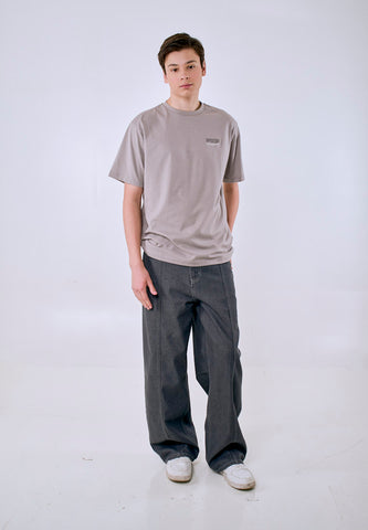 Mossimo Men's Ash Gray Embroidery Logo Comfort Fit Tee